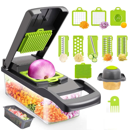 12 in 1 Vegetable Cutter Slicer Chopper with Basket