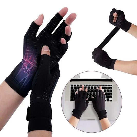 1 Pair Copper Arthritis Compression Gloves