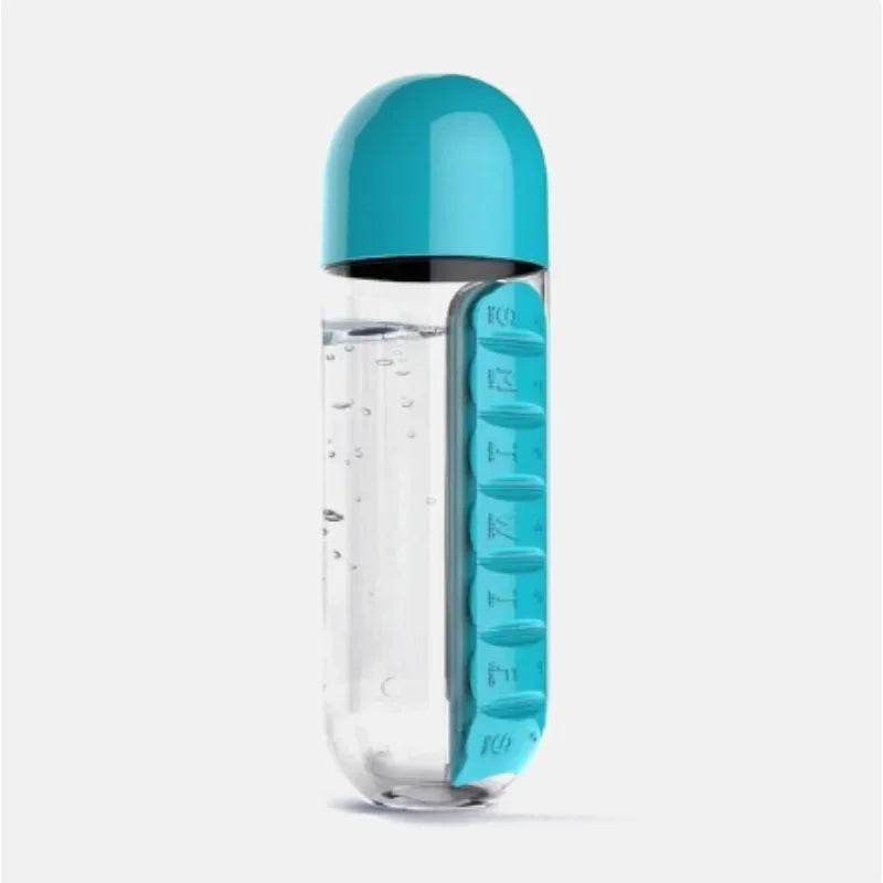 Water Bottle With Pill Organizer