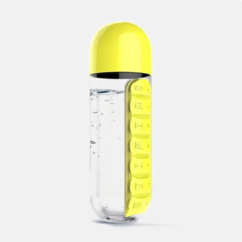 Water Bottle With Pill Organizer