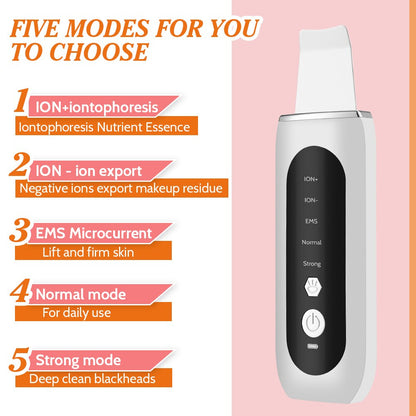 Ultrasonic Face Skin Scrubber EMS